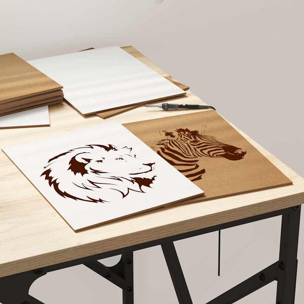 vidaXL Декор панели 50 pcs Бяло 21 x 30 x 0,27 см Инженерно дърво