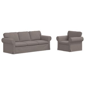 vidaXL Комплект дивани 2 pcs Таупе 215 x 82 x 80 см текстил