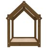 vidaXL Кучешко легло, меденокафяво, 71x55x70 см, бор масив