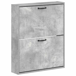 vidaXL Стенно шкафче за обувки HAARLEM 71 x 17 x 86 см Бетонно сиво