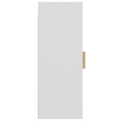 vidaXL Окачен стенен шкаф, бял, 34,5x34x90 см