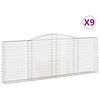 vidaXL Габионни кошници арка 9 бр 400x30x140/160 см поцинковано желязо