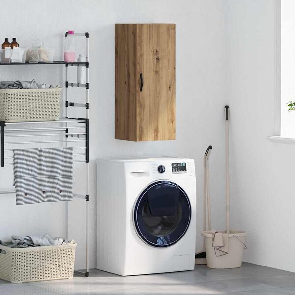 vidaXL Стенен шкаф Дъб 34,5 x 34 x 90 см Инженерно дърво