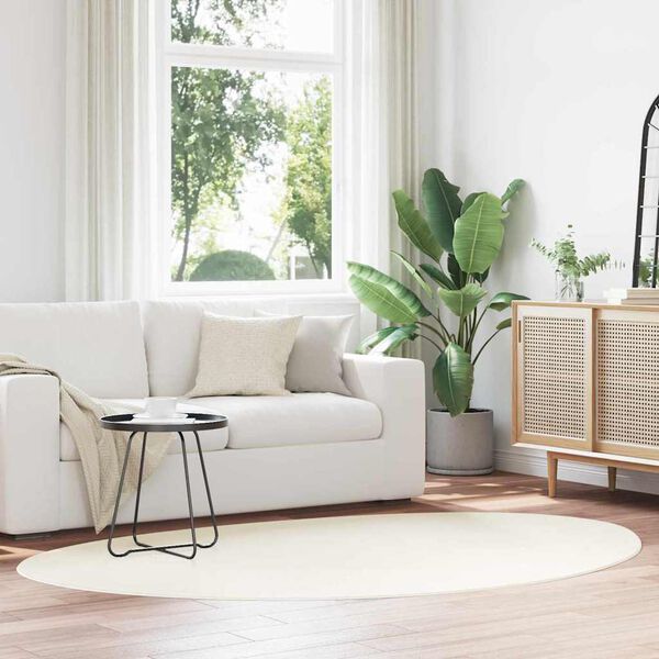 vidaXL Килими за помещение HUARTE Крем 140 x 200 cm Полиестер