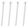 vidaXL Крака за конзолна маса, 4 бр., бели, 72 см, стомана