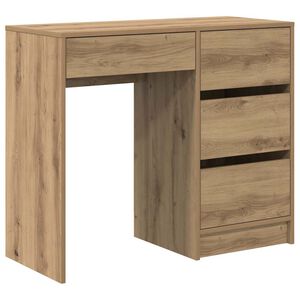 vidaXL Бюро Дъб Инженерна дървесина 90 x 37.5 x 75 см