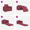 vidaXL Диван легло Виненочервен 98 x 71 x 83 см текстил