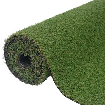 vidaXL Изкуствена трева, 1x5 м / 20-25 мм, зелена