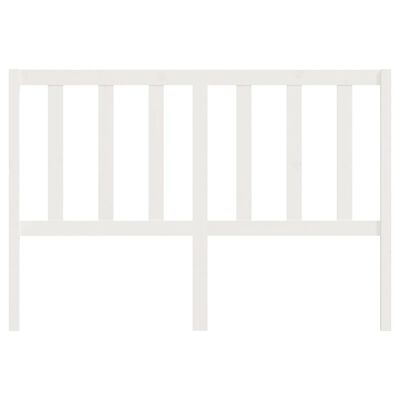 vidaXL Горна табла за легло, бяла, 141x4x100 см, бор масив