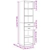 vidaXL Висок шкаф, опушен дъб, 45x42,5x185 см, инженерно дърво