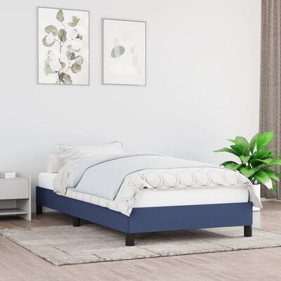 vidaXL Рамка за легло синя 80x200 см плат