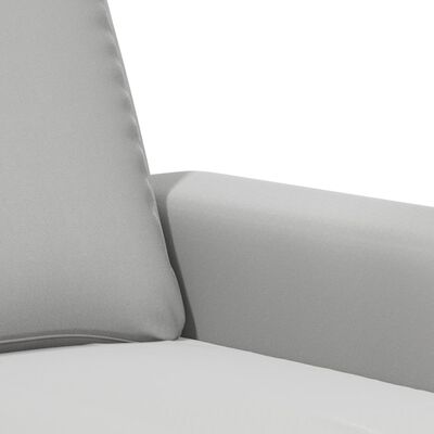 vidaXL 3-местен диван, светлосив, 180 см, микрофибърен плат