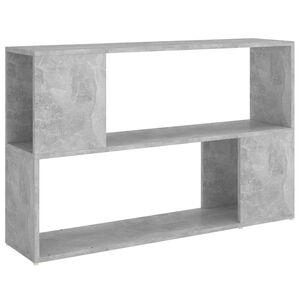 vidaXL Библиотека, бетонно сива, 100x24x63 см, инженерно дърво
