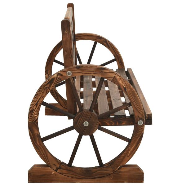 vidaXL Градинска пейка, 112 см, масивна ела