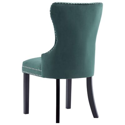 vidaXL Трапезни столове, 4 бр, тъмнозелени, кадифе