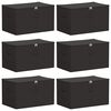 vidaXL Кутия за съхранение 6 pcs Антрацит 60 х 43 х 35 см