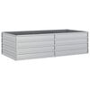 vidaXL Повдигната градинска леха, 160x80x45 см, стомана, сребриста