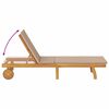 vidaXL Шезлонг с възглавница Таупе Солидно акациево дърво