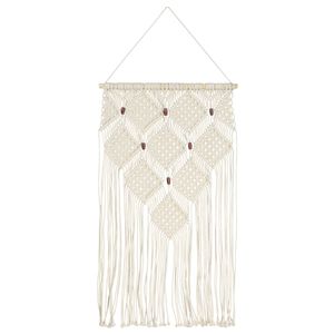 vidaXL Стенна закачалка с макраме 40x80 см, памук