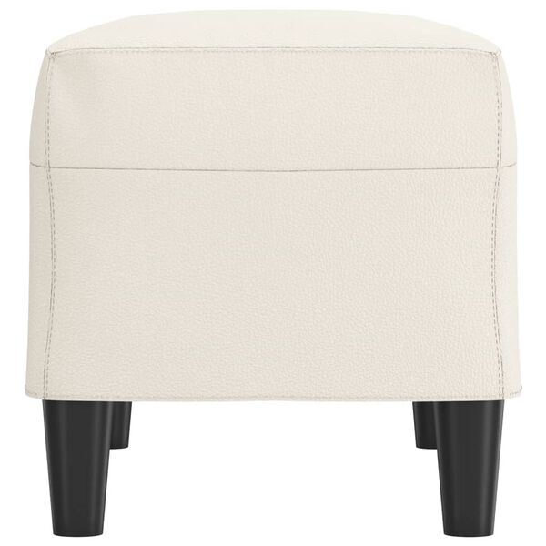 vidaXL Пейка, кремава, 70x35x41 см, изкуствена кожа