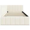 vidaXL Ъглова рамка за легло с таблото Крем 100 см x 200 см Кадифе