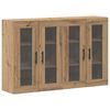 vidaXL Стенни шкафове 2 pcs Артисан дъб и черно 69,5 x 34 x 90 см