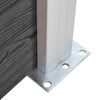 vidaXL Комплект оградни панели, WPC, 526x146 см, черен