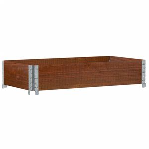 vidaXL Градинска кашпа, кафяв, 100x50 см, борова дървесина масив