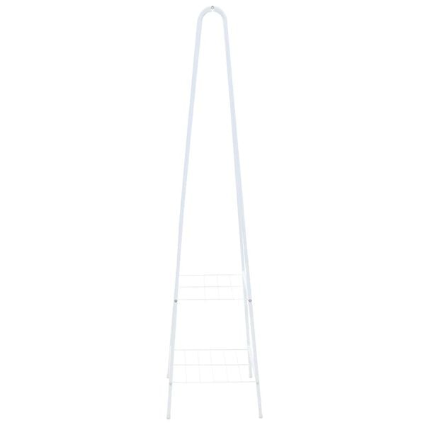 vidaXL Щендер за дрехи, 59x35x150 см, бял