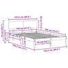 vidaXL Рамка за легло Естествен 120 x 190 cm Солидно борово дърво