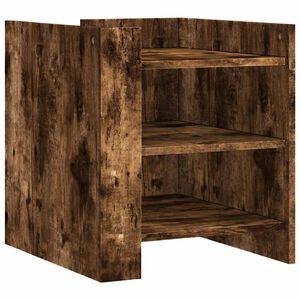vidaXL Нощно шкафче, опушен дъб, 45x50x50 см, инженерно дърво