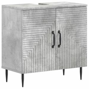 vidaXL Шкаф за мивка в баня HAARLEM Бетонно сиво 59,5 x 31,5 x 59 см