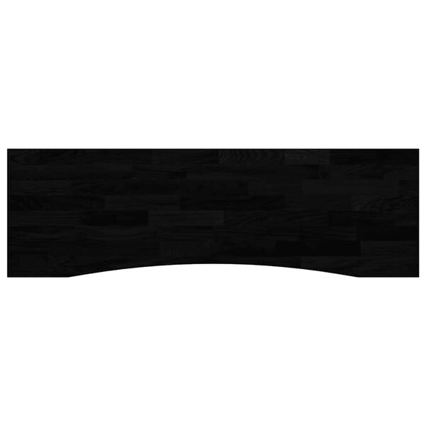 vidaXL Плот за бюро, тъмнокафяв, 160x50x2,5 см, дъб масив, правоъгълна