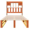 vidaXL Легло с етажерка за книги, без матрак, 100x200 см, бор масив