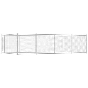 vidaXL Дворна клетка за кучета, 7,6x3,8x1,9 м