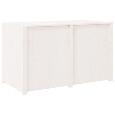 vidaXL Кухненски шкаф за открито, бял, 106x55x64 см, бор масив