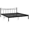 vidaXL Рамка за легло, черна, метал, 180x200 cм