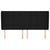 vidaXL Горна табла за легло с уши, черна, 163x23x118/128 см, плат