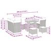 vidaXL Градински Софа Комплект с възглавница със съхранение 10 pcs Сив