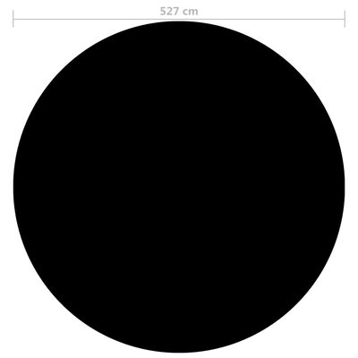 vidaXL Покривало за басейн, черно, 527 см, PE