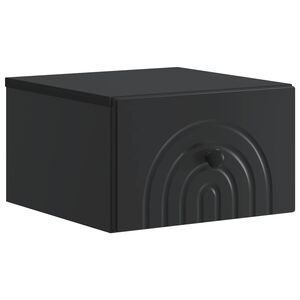 vidaXL Спален шкаф с монтаж на стена Черно 33 x 34,5 x 20 см