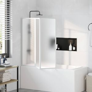 vidaXL Сгъваем параван за баня с 3 панела, 117 x 120 см