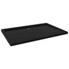 vidaXL Правоъгълно ABS душ корито, черно, 80x120 см