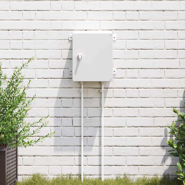 vidaXL Контролен шкаф Сив 47 x 20 x 60 см ABS пластмаса