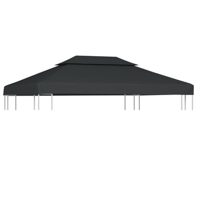 vidaXL Двоен покрив за шатра, 310 г/м², 4x3 м, антрацит