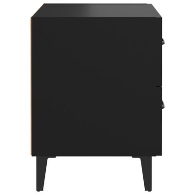 vidaXL Нощно шкафче, черно, 40x35x47,5 см