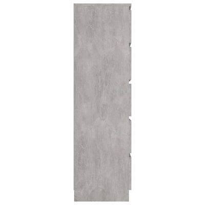 vidaXL Скрин с чекмеджета, бетонно сив, 60x35x121 см, ПДЧ