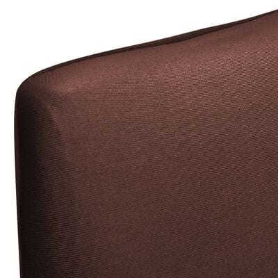 vidaXL Покривни калъфи за столове, еластични, 6 бр, кафяви