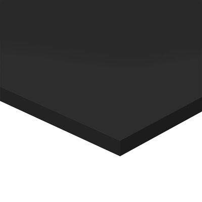 vidaXL Рафтове за етажерка, 4 бр, черен гланц, 60x40x1,5 см, ПДЧ