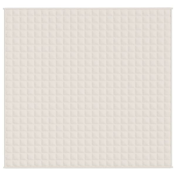 vidaXL Утежнено одеяло светлокремаво 220x235 см 15 кг плат